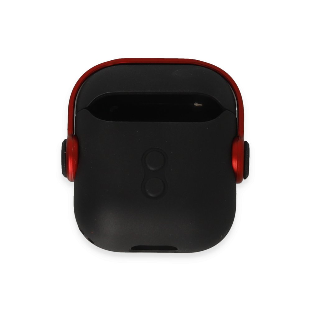  Airpods 2 (2.nesil) Cool Kılıf - Siyah-Kırmızı