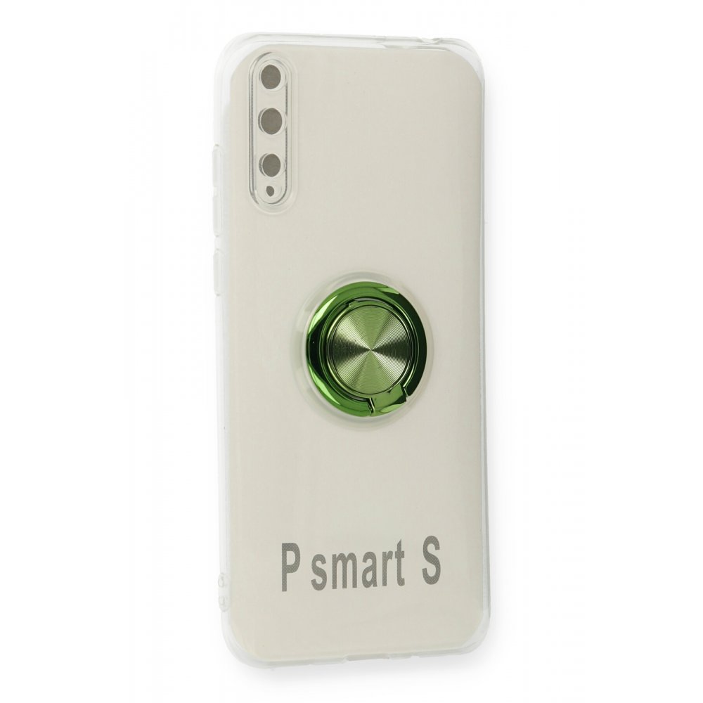 Huawei P Smart S Kılıf Gros Yüzüklü Silikon - Yeşil Huawei P Smart S Kılıf Gros Yüzüklü Silikon - Yeşil