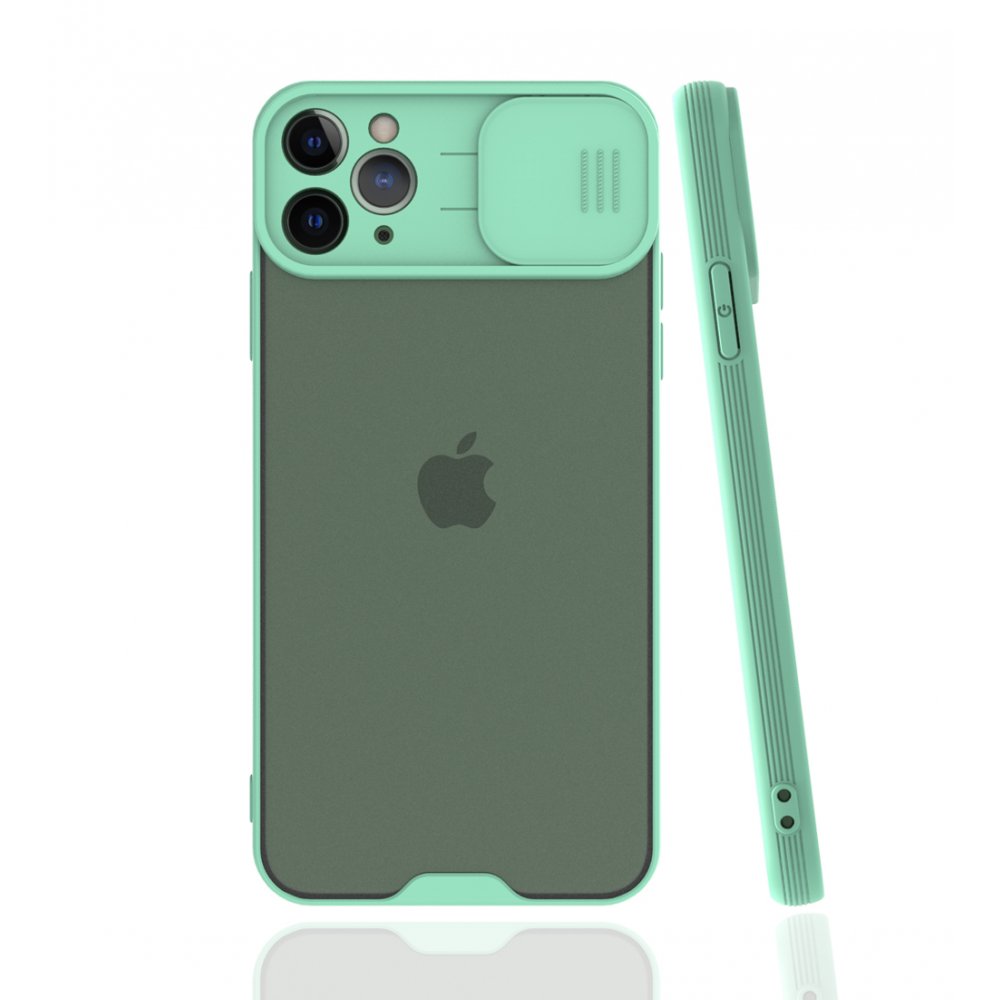 iPhone 11 Pro Kılıf Platin Kamera Koruma Silikon - Açık Yeşil iPhone 11 Pro Kılıf Platin Kamera Koruma Silikon - Açık Yeşil