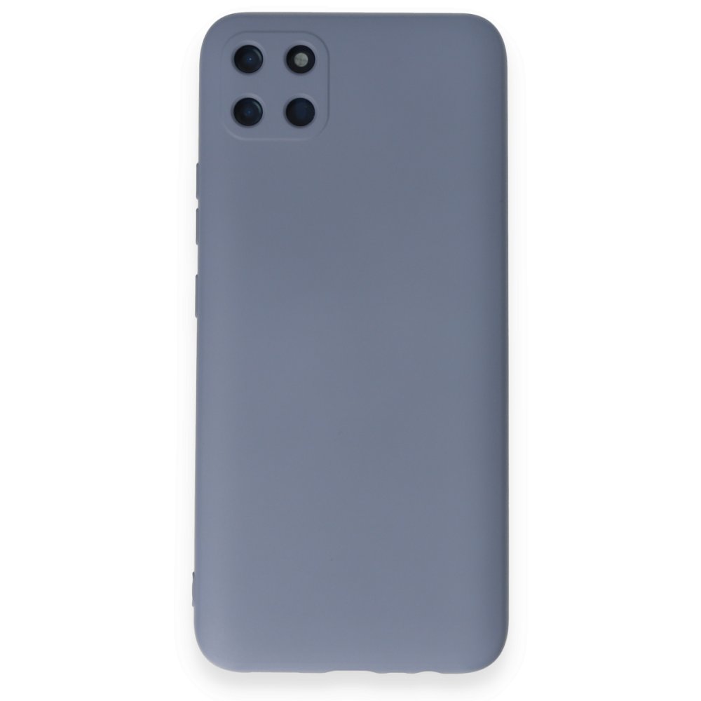 Realme C11 Kılıf Nano içi Kadife Silikon - Gri  Realme C11 Kılıf Nano içi Kadife Silikon - Gri
