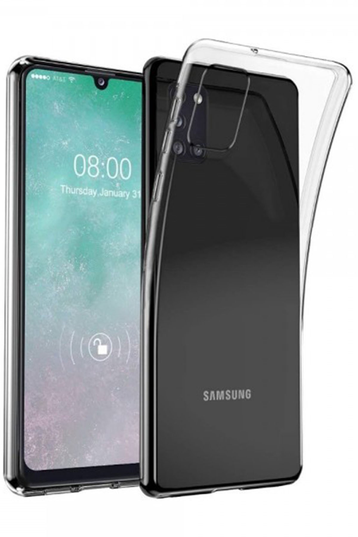  Samsung Galaxy A31 Kılıf Lüx Şeffaf Silikon