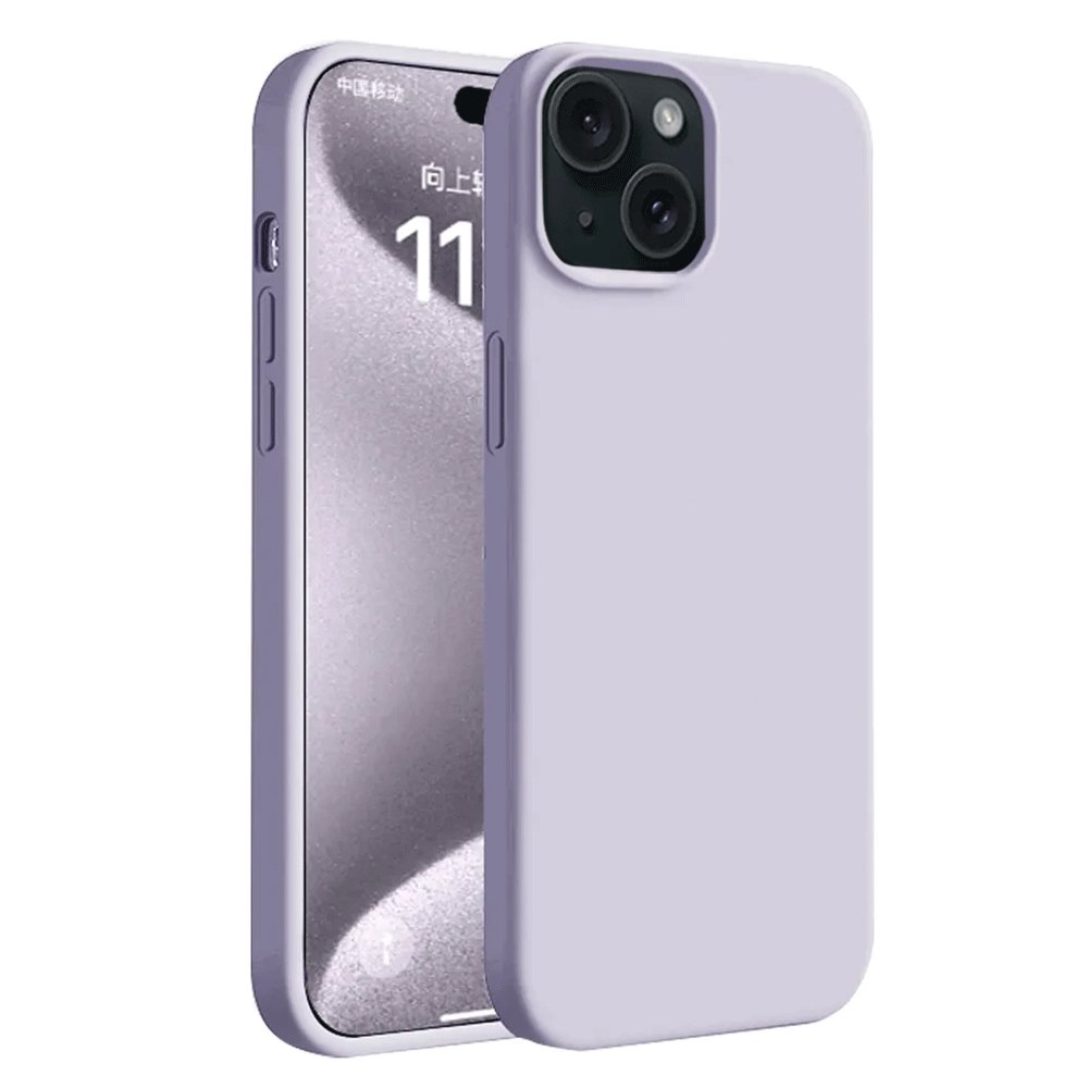  iPhone 15 Kılıf First Silikon - Lila