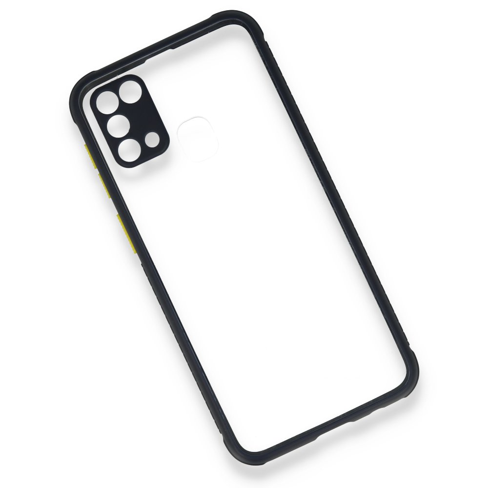  Samsung Galaxy M31 Kılıf Miami Şeffaf Silikon - Lacivert