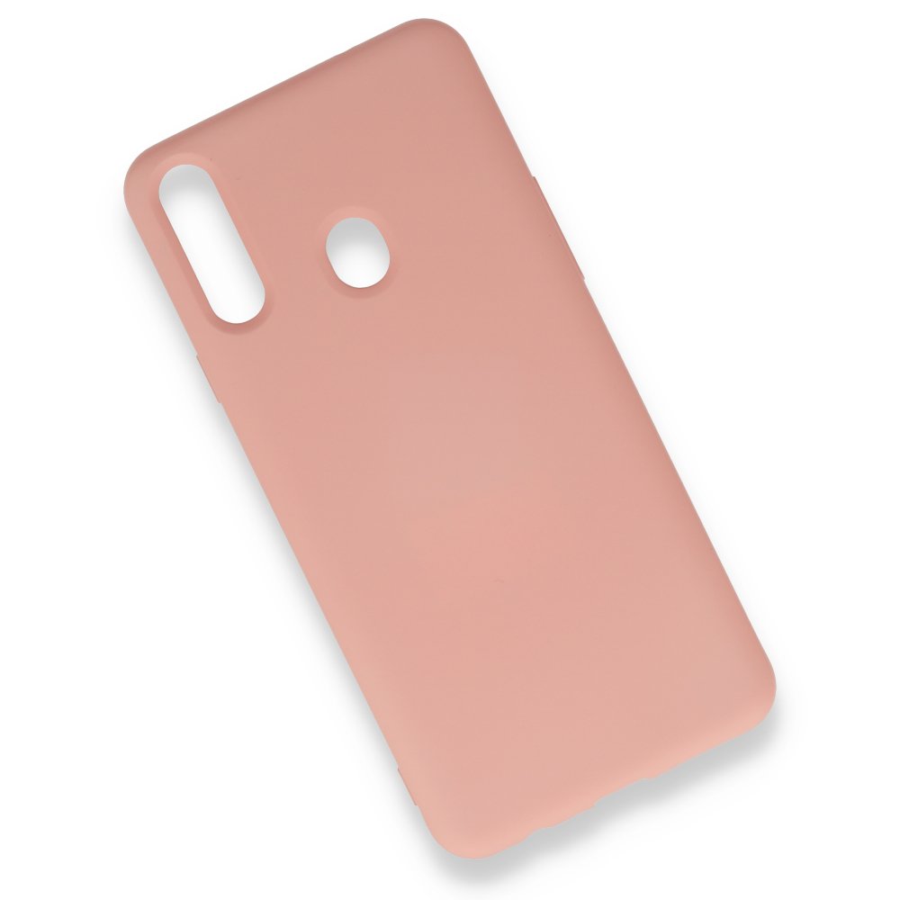  Samsung Galaxy A20S Kılıf Nano içi Kadife Silikon - Pudra