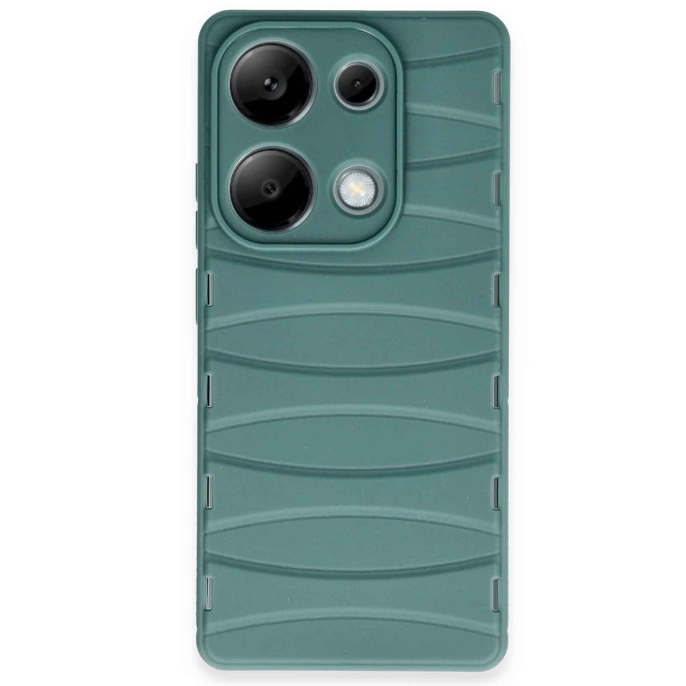  Xiaomi Poco M6 Pro 4G Kılıf Bibercas Silikon Kapak - Koyu Yeşil