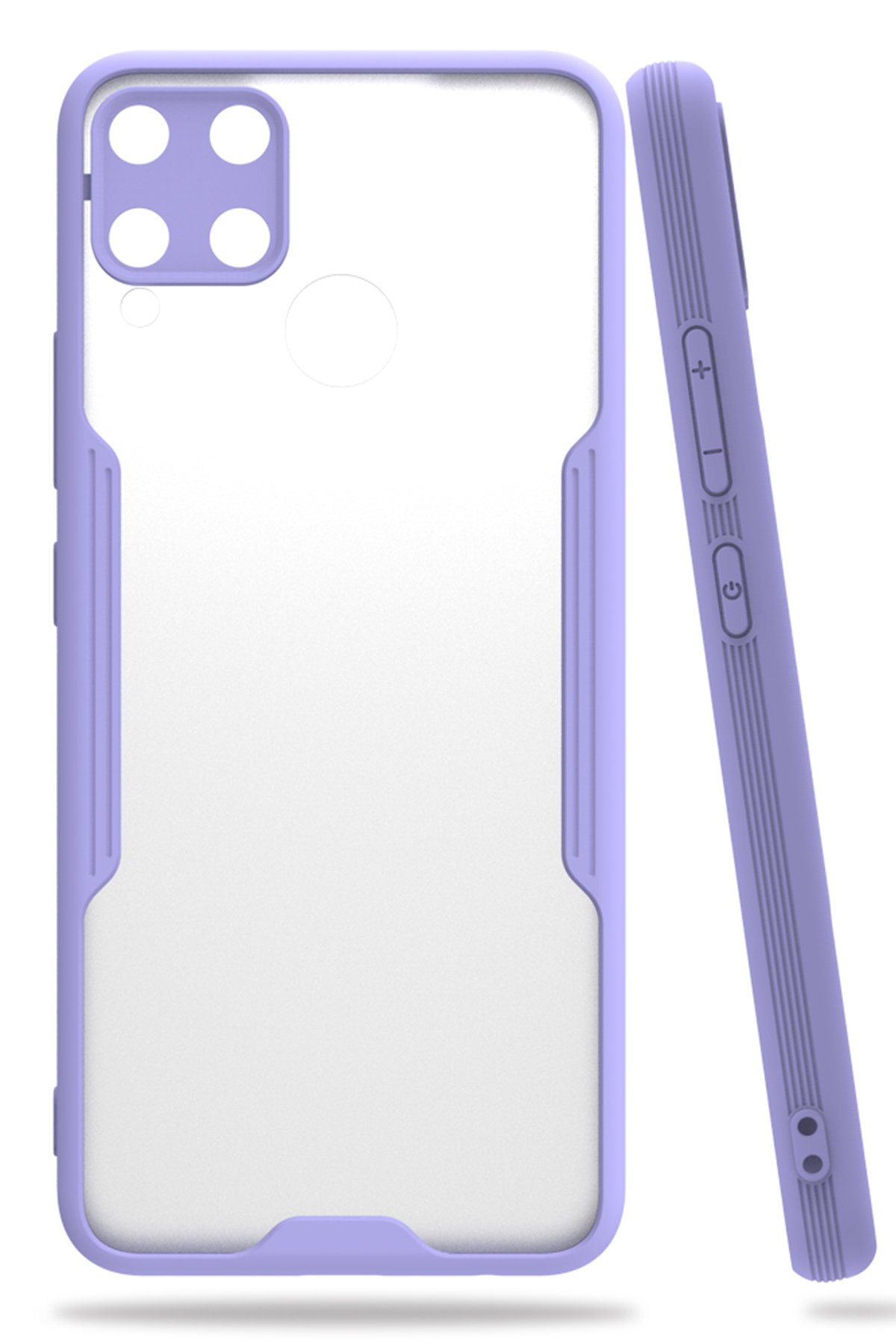 Realme C15 Kılıf Platin Silikon - Lila  Realme C15 Kılıf Platin Silikon - Lila