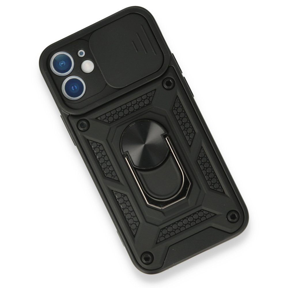 iPhone 11 Kılıf Pars Lens Yüzüklü Silikon - Siyah iPhone 11 Kılıf Pars Lens Yüzüklü Silikon - Siyah