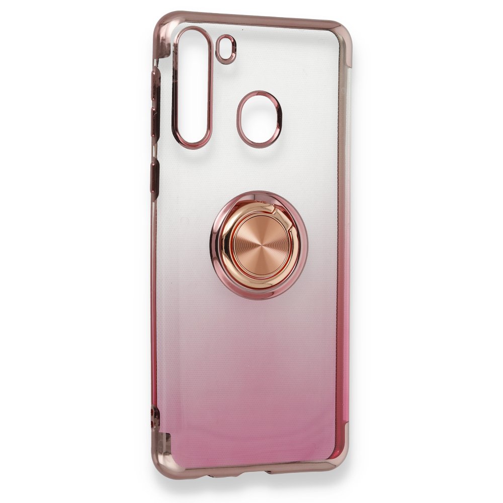  Samsung Galaxy A21 Kılıf Marvel Yüzüklü Silikon - Pembe