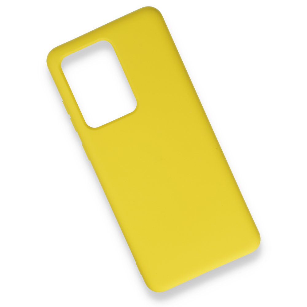  Samsung Galaxy S20 Ultra Kılıf Nano içi Kadife Silikon - Sarı