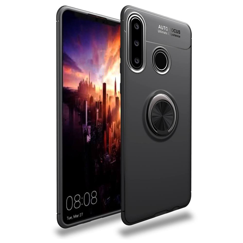 Huawei Y6P Kılıf Range Yüzüklü Silikon - Siyah  Huawei Y6P Kılıf Range Yüzüklü Silikon - Siyah