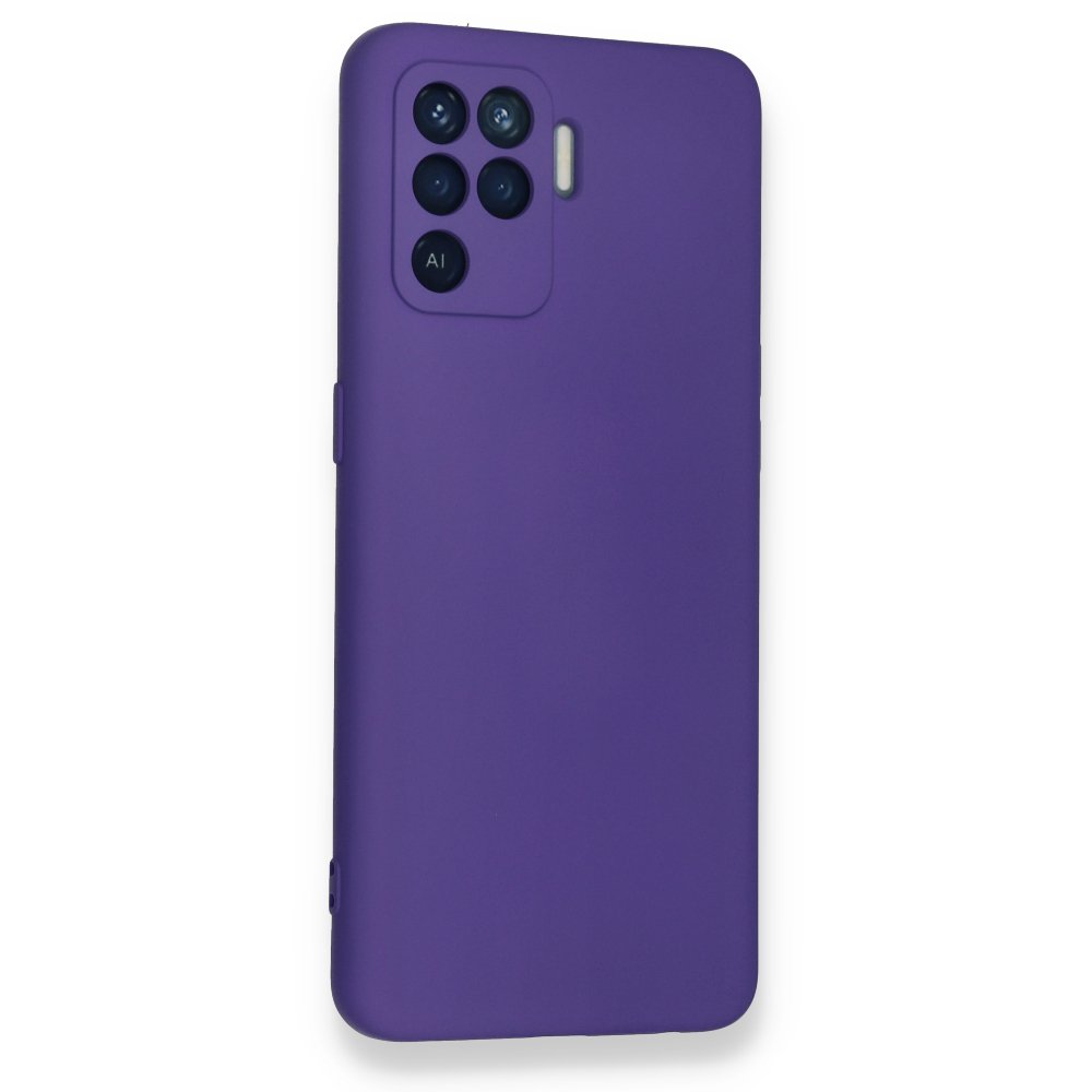  Oppo Reno 5 Lite Kılıf Nano içi Kadife Silikon - Mor
