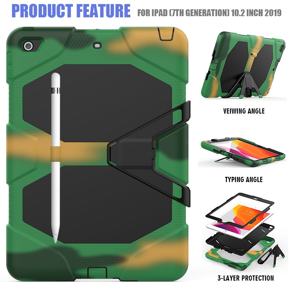 iPad 10.2 (7.nesil) Kılıf Griffin Tablet Kapak - Kamuflaj iPad 10.2 (7.nesil) Kılıf Griffin Tablet Kapak - Kamuflaj