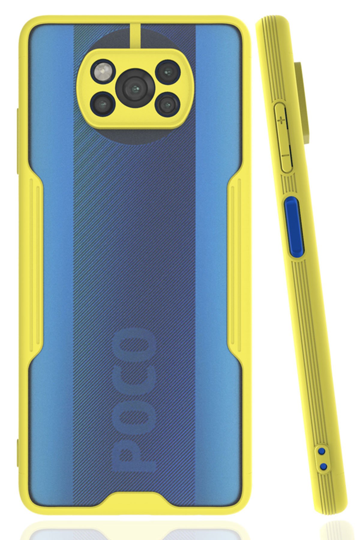  Xiaomi Pocophone X3 Kılıf Platin Silikon - Sarı