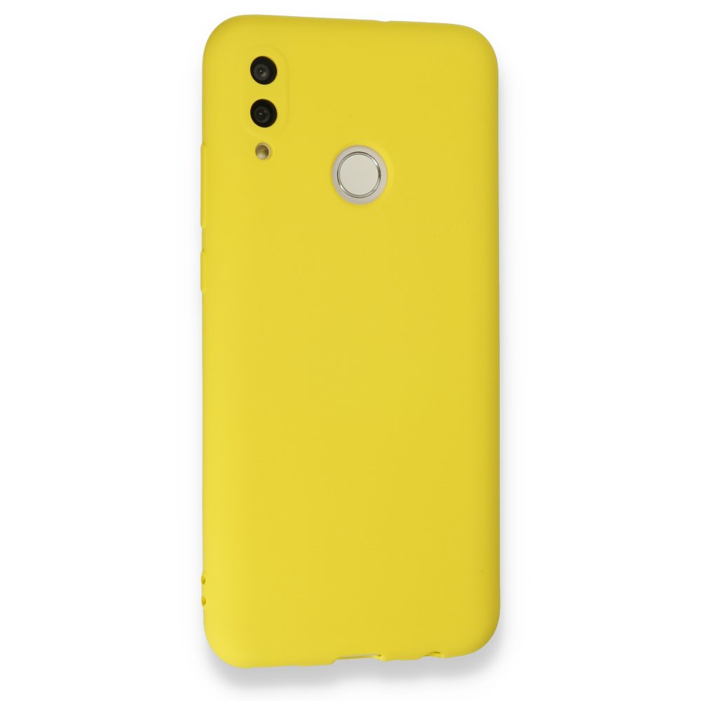 Huawei P Smart 2019 Kılıf Nano içi Kadife Silikon - Sarı  Huawei P Smart 2019 Kılıf Nano içi Kadife Silikon - Sarı