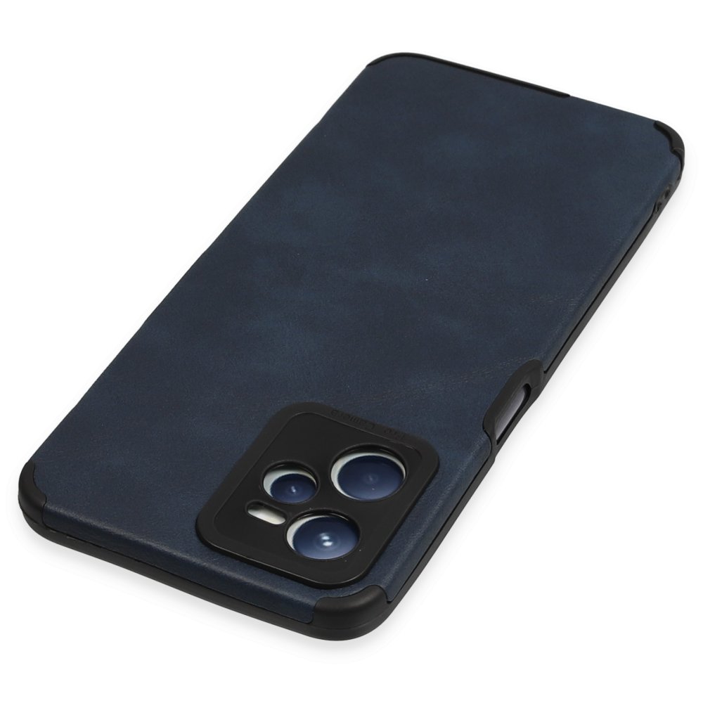 Realme C35 Kılıf Loop Deri Silikon - Lacivert  Realme C35 Kılıf Loop Deri Silikon - Lacivert