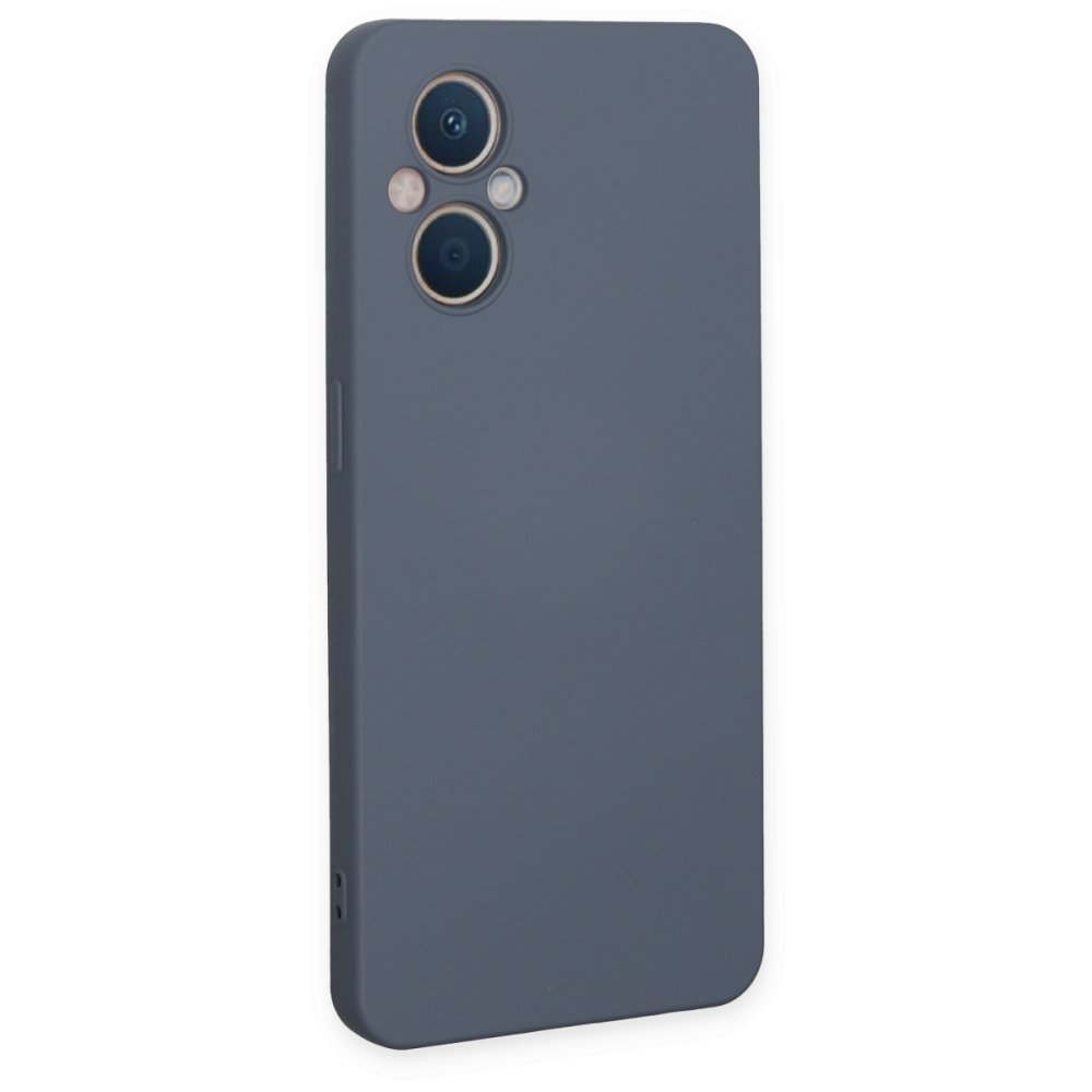  Oppo Reno 8 Lite Kılıf Nano içi Kadife Silikon - Gri