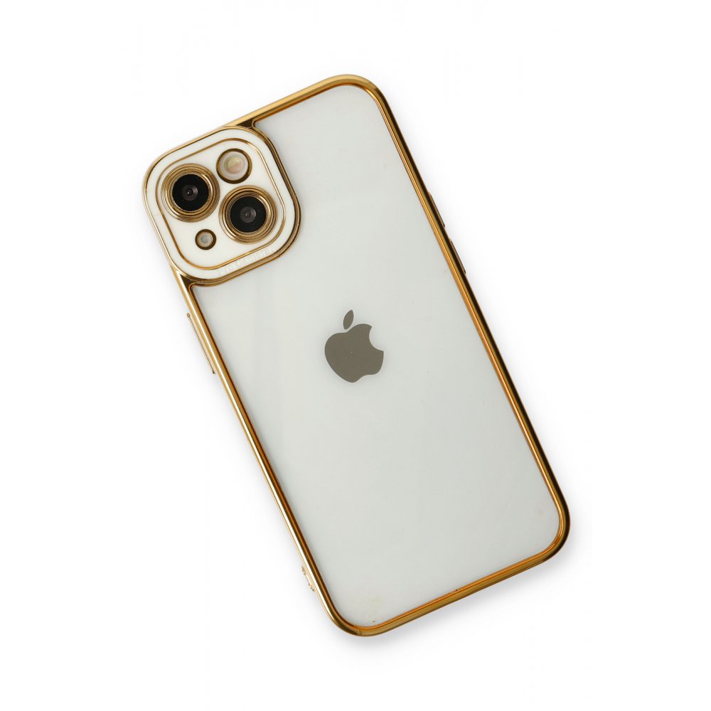  iPhone 13 Kılıf Liva Lens Silikon - Beyaz