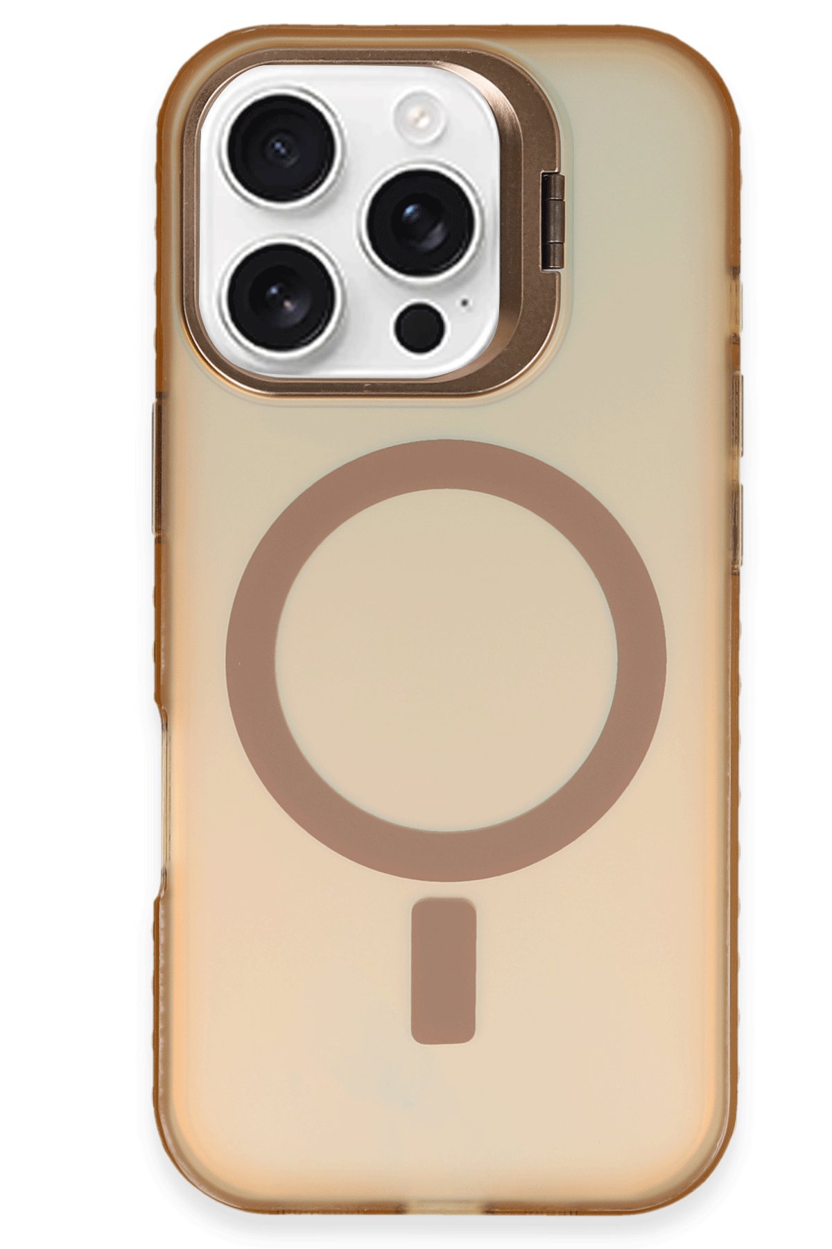  iPhone 16 Pro Kılıf Primera Magsafe Standlı Kapak - Gold