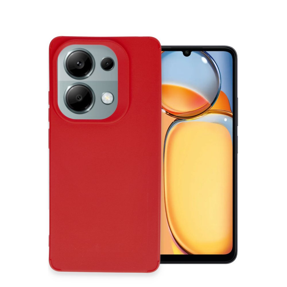Redmi Note 13 4G Kılıf Petro Silikon - Kırmızı