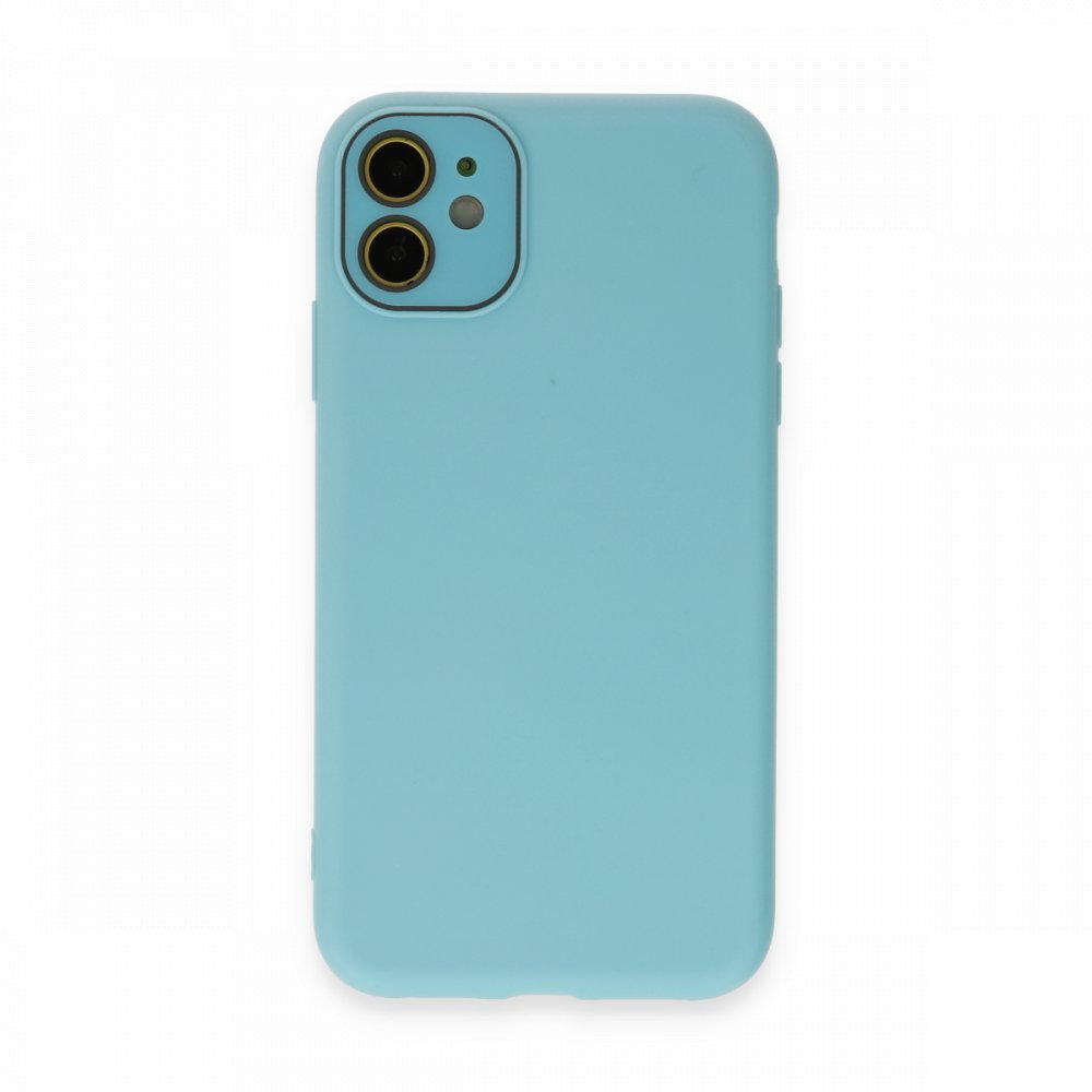  iPhone 12 Kılıf Lansman Glass Kapak - Turkuaz