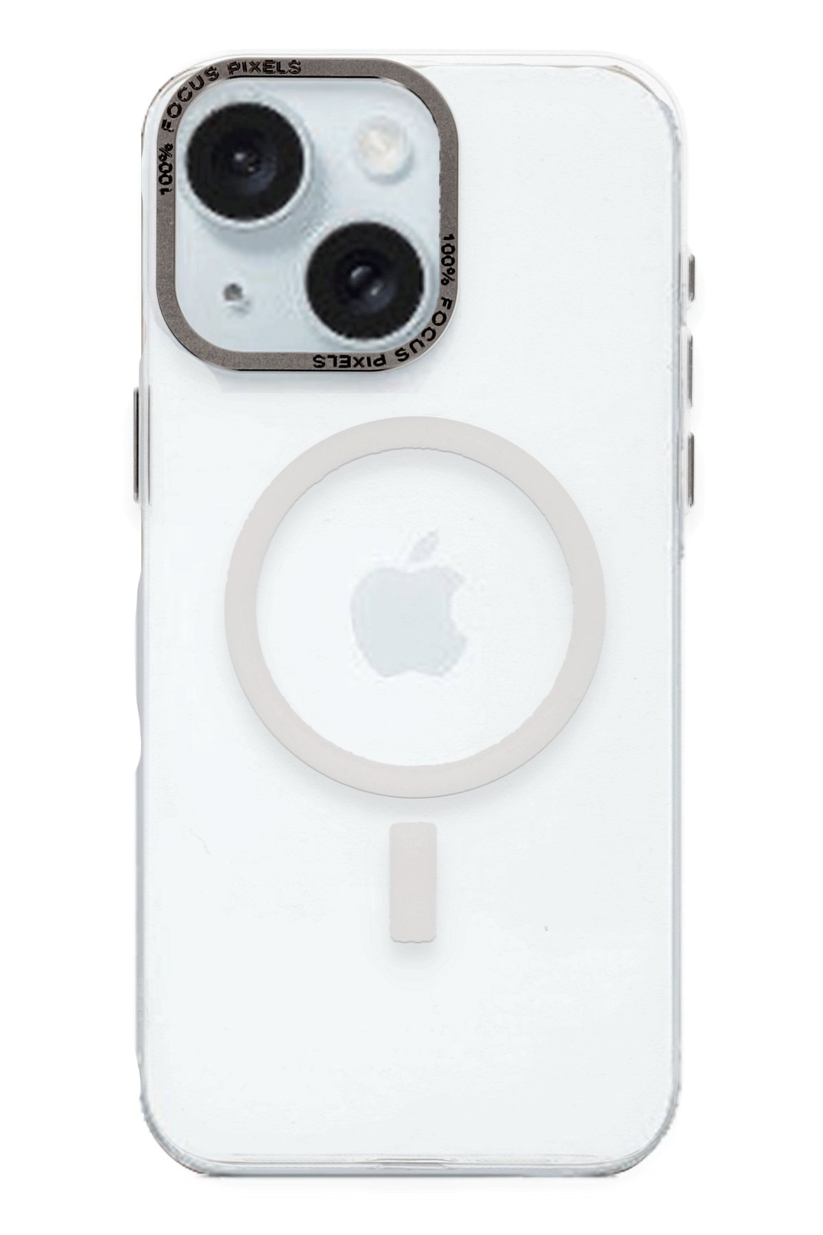  iPhone 15 Kılıf Anka PC Magneticsafe Sert Metal Kapak - Şeffaf