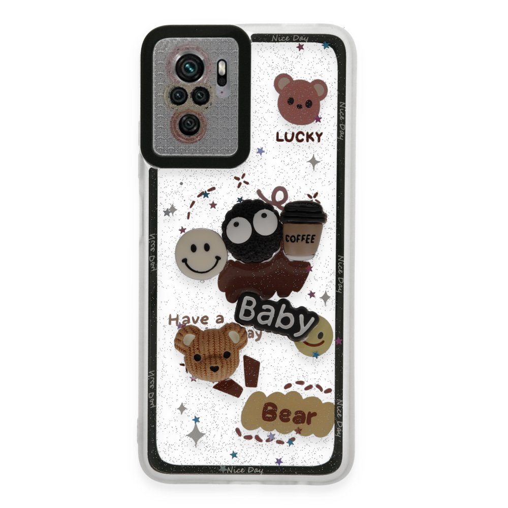 Redmi Note 10 Pro Kılıf Sweet Desenli Silikon Kapak - Sarı
