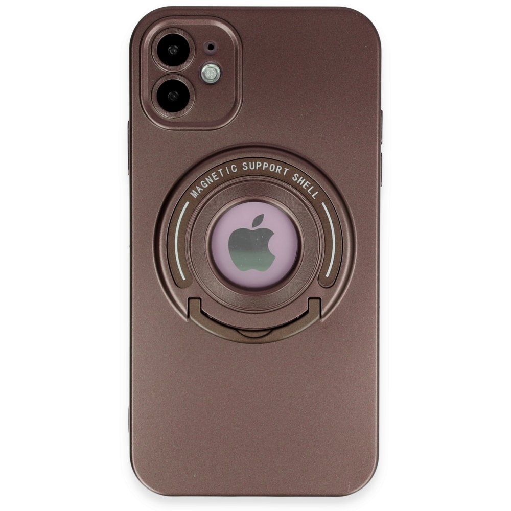 iPhone 12 Kılıf Lukka Magneticsafe Kapak - Kahverengi iPhone 12 Kılıf Lukka Magneticsafe Kapak - Kahverengi