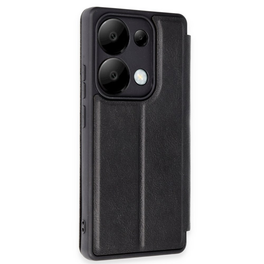  Xiaomi Poco X6 Kılıf Flip Cover - Siyah