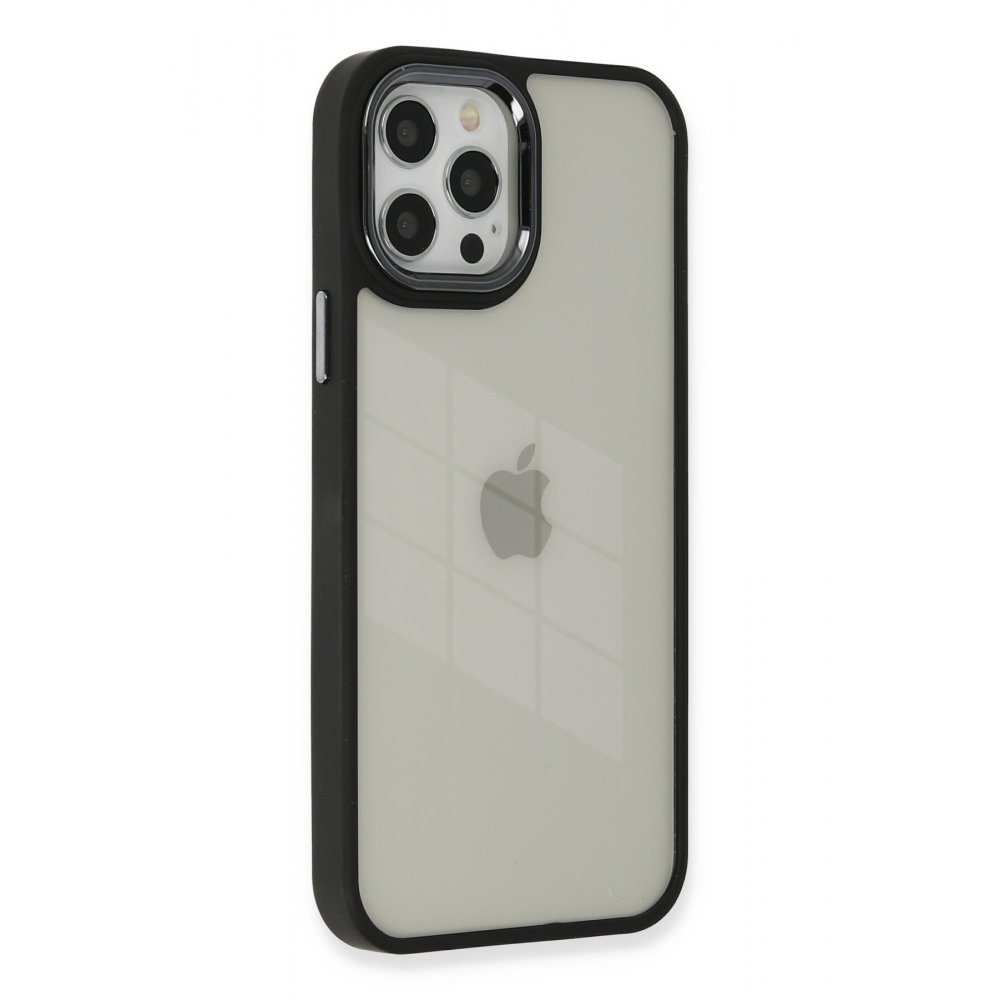  iPhone 12 Pro Max Kılıf Dora Kapak - Siyah