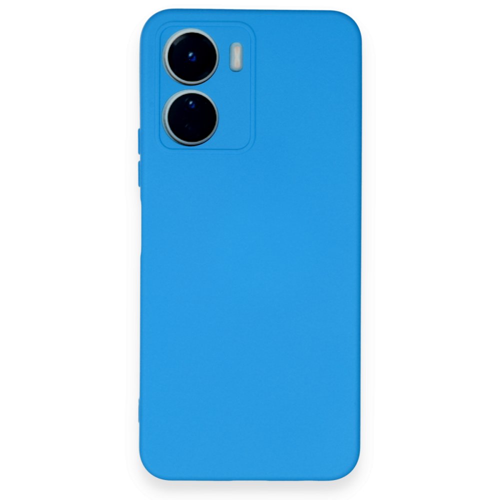  Vivo Y16 Kılıf Nano içi Kadife Silikon - Mavi