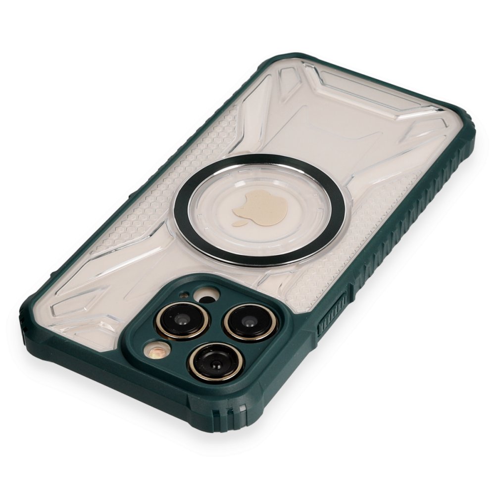 iPhone 12 Pro Kılıf Prag Magneticsafe Kapak - Koyu Yeşil