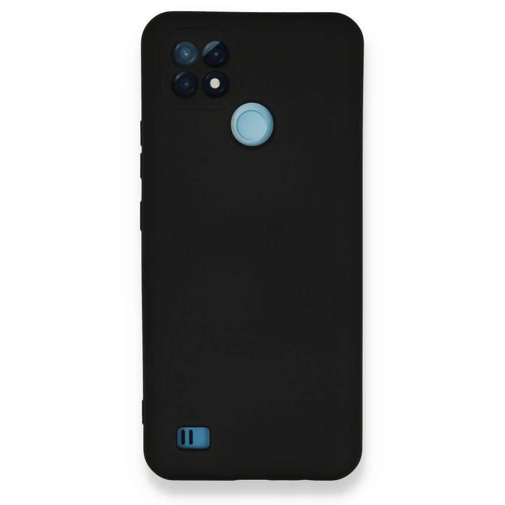 Realme C21 Kılıf Nano içi Kadife Silikon - Siyah Realme C21 Kılıf Nano içi Kadife Silikon - Siyah