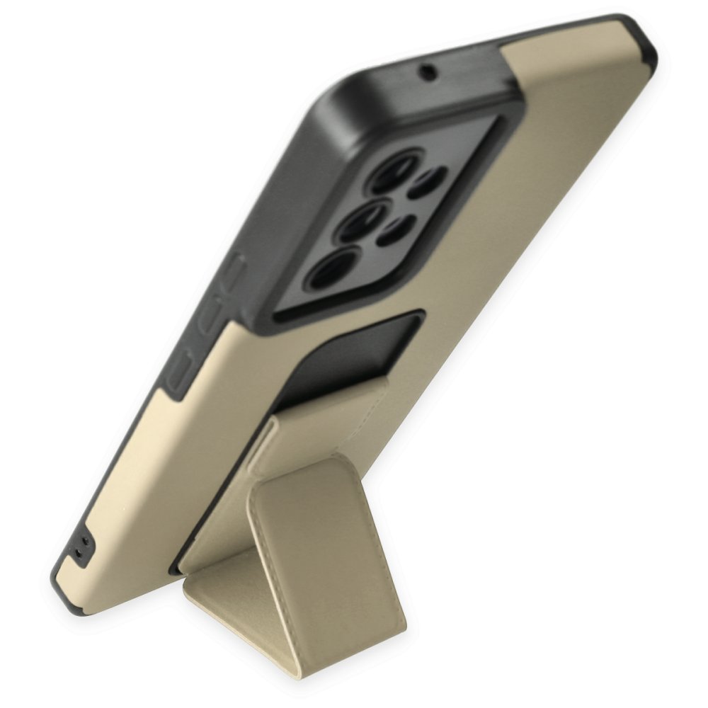  Samsung Galaxy A53 5G Kılıf Mega Standlı Silikon - Gold