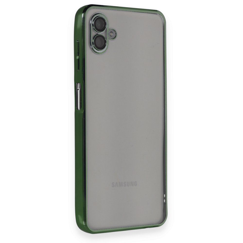  Samsung Galaxy A04 Kılıf Razer Lensli Silikon - Yeşil