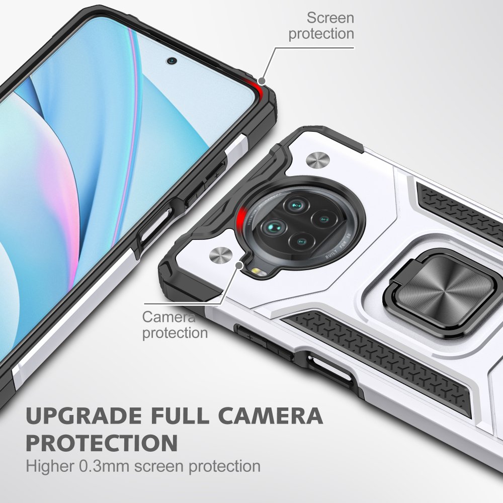 Xiaomi Mi 10T Lite Kılıf Zegna Yüzüklü Silikon Kapak - Gümüş  Xiaomi Mi 10T Lite Kılıf Zegna Yüzüklü Silikon Kapak - Gümüş