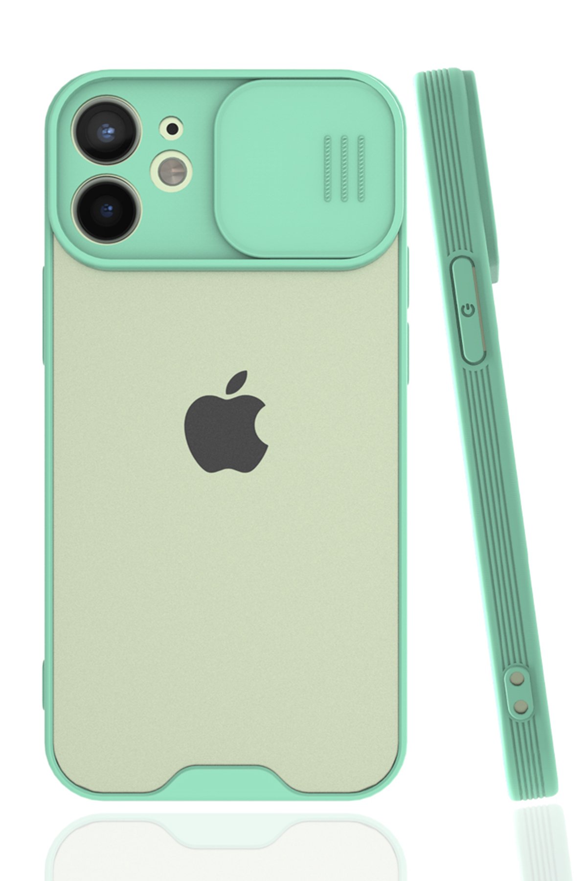 iPhone 12 Mini Kılıf Platin Kamera Koruma Silikon - Açık Yeşil iPhone 12 Mini Kılıf Platin Kamera Koruma Silikon - Açık Yeşil