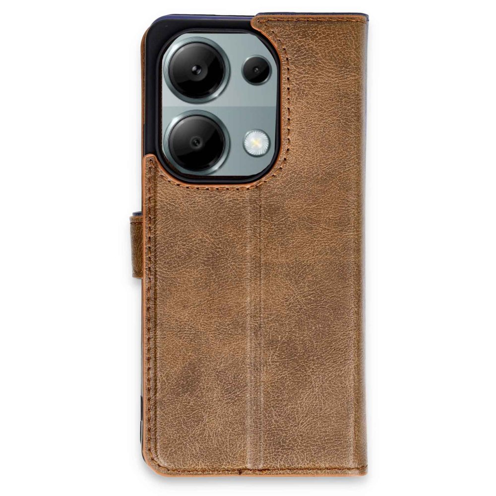 Redmi Note 13 Pro 4G Kılıf Trend S Plus Kapaklı Kılıf - Taba