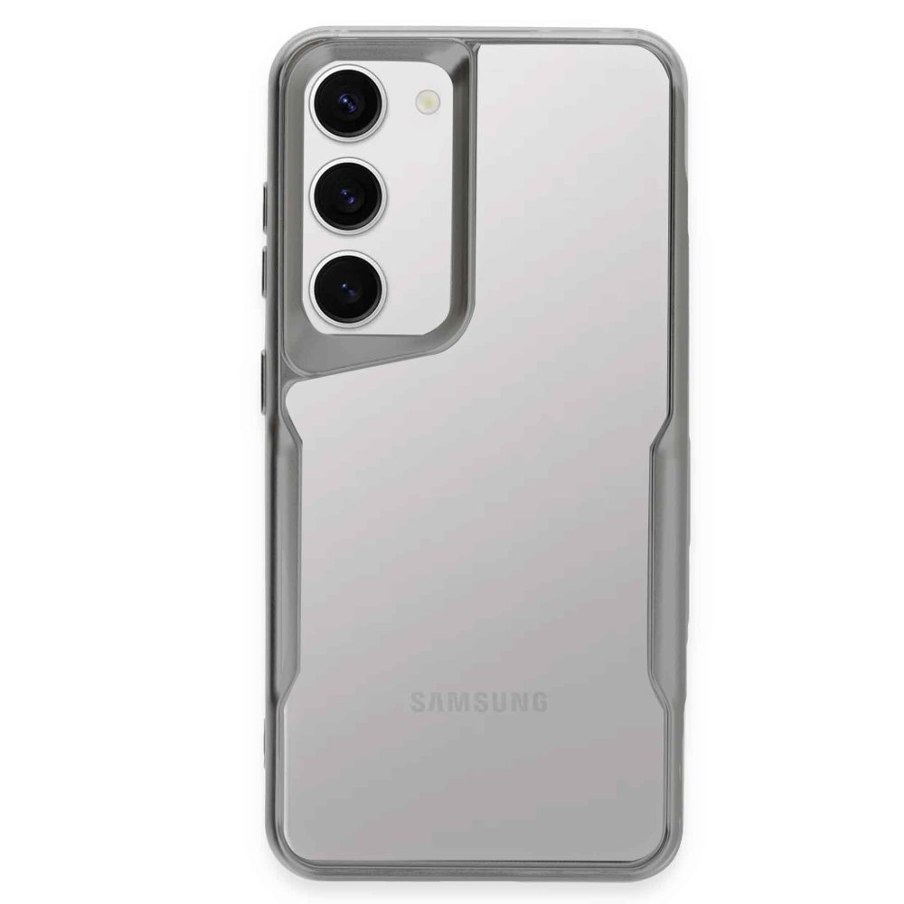  Samsung Galaxy S23 Kılıf Boyi Silikon Kapak - Gümüş