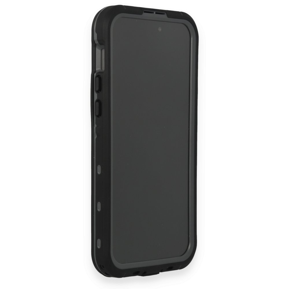  iPhone 15 Pro Kılıf Red Pepper Magneticsafe Su Geçirmez Kılıf - Siyah-Gri