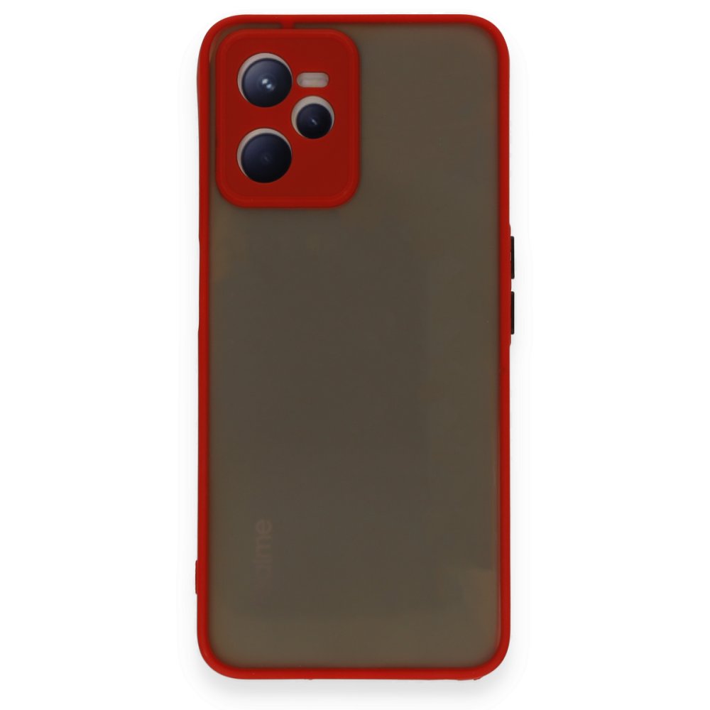 Realme C35 Kılıf Montreal Silikon Kapak - Kırmızı  Realme C35 Kılıf Montreal Silikon Kapak - Kırmızı