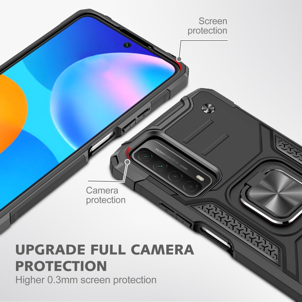 Huawei P Smart 2021 Kılıf Zegna Yüzüklü Silikon Kapak - Siyah  Huawei P Smart 2021 Kılıf Zegna Yüzüklü Silikon Kapak - Siyah
