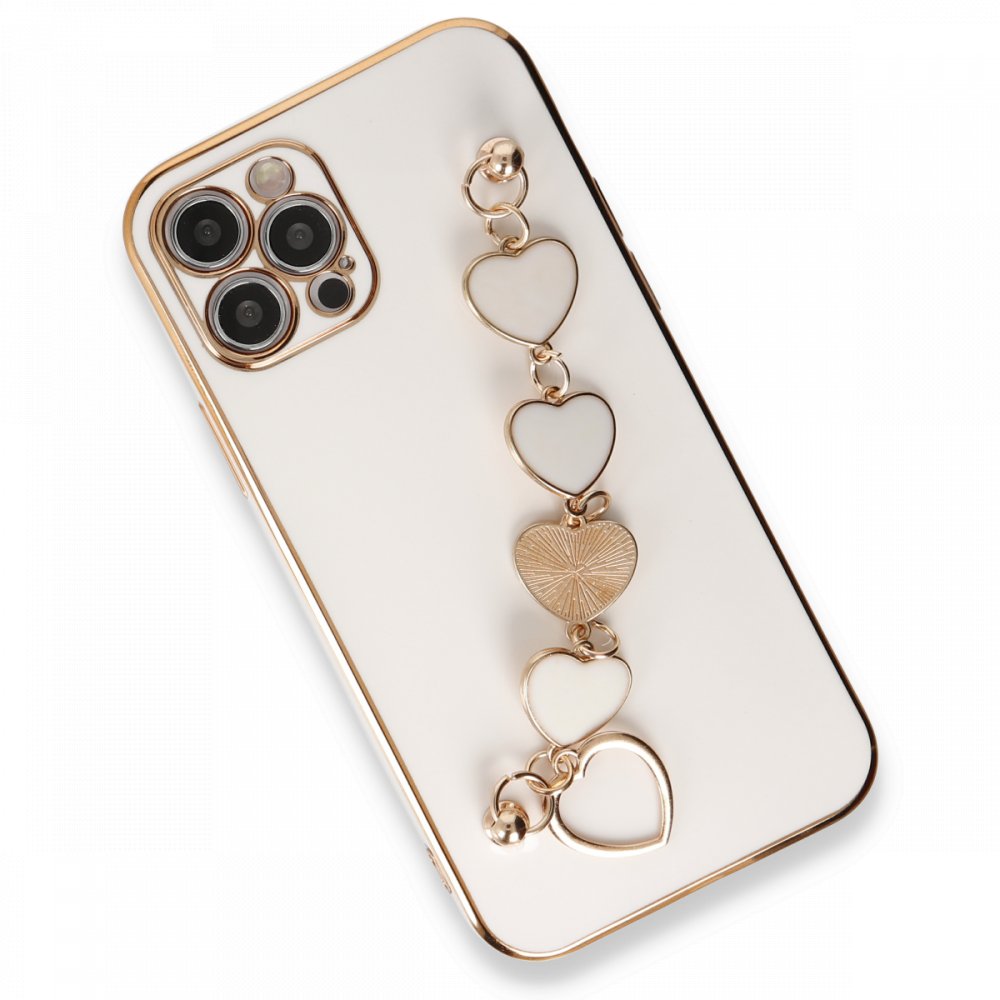  iPhone 12 Pro Max Kılıf Esila Silikon - Beyaz