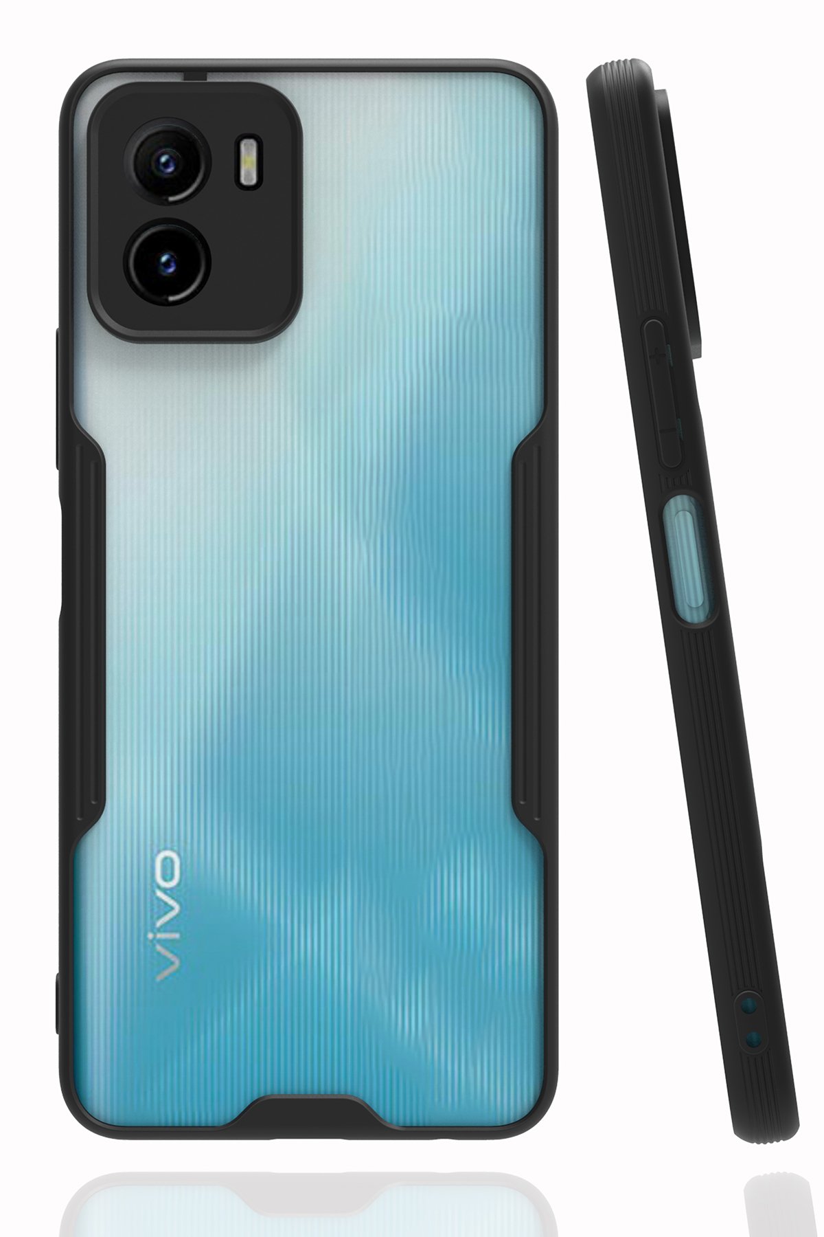  Vivo Y15S Kılıf Platin Silikon - Siyah