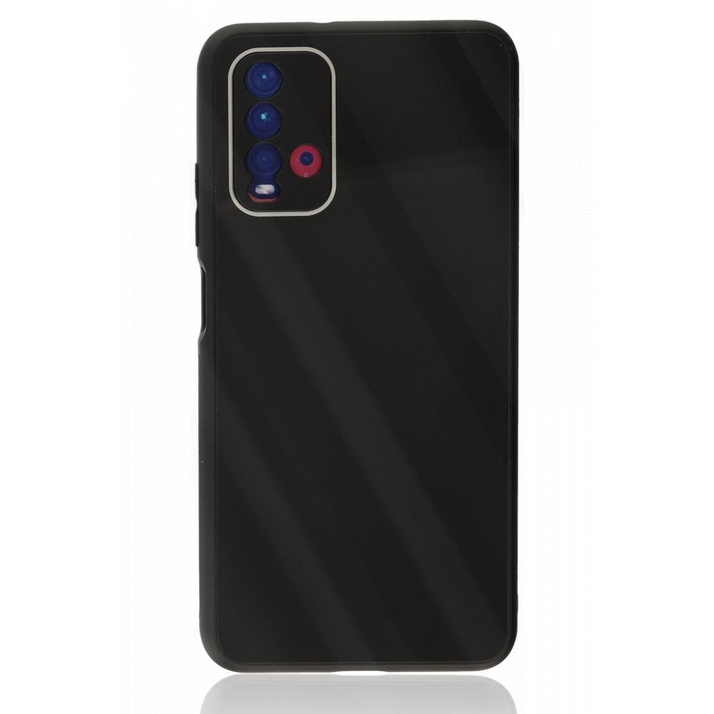 Redmi Note 9 4G Kılıf Glass Kapak - Siyah