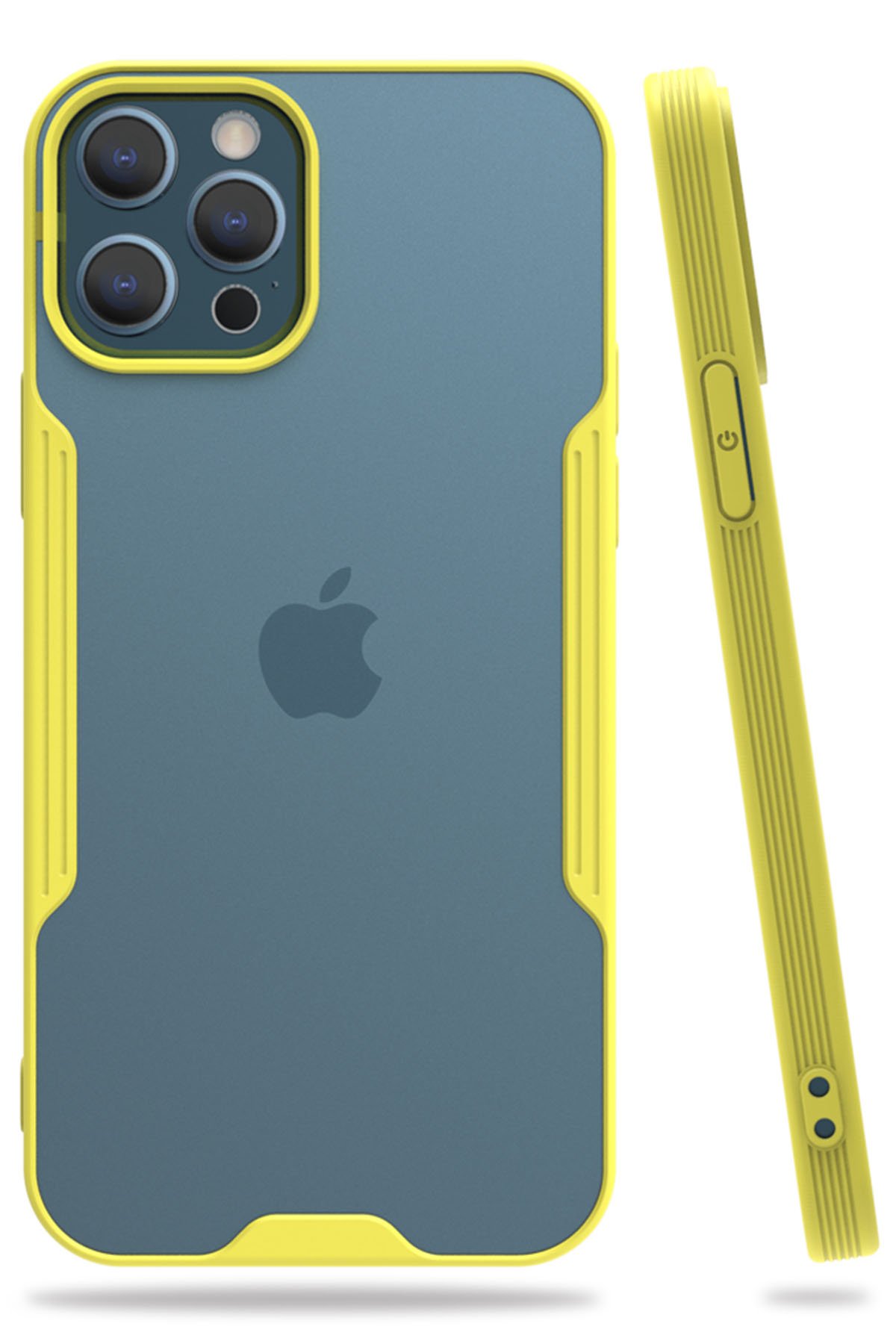  iPhone 12 Pro Kılıf Platin Silikon - Sarı