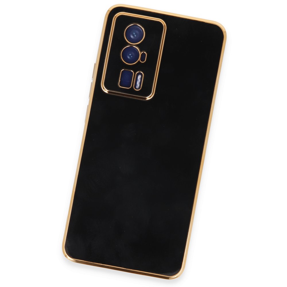 Xiaomi Poco F5 Pro Kılıf Volet Silikon - Siyah  Xiaomi Poco F5 Pro Kılıf Volet Silikon - Siyah