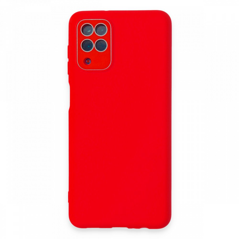  Samsung Galaxy M32 Kılıf Lansman Glass Kapak - Kırmızı