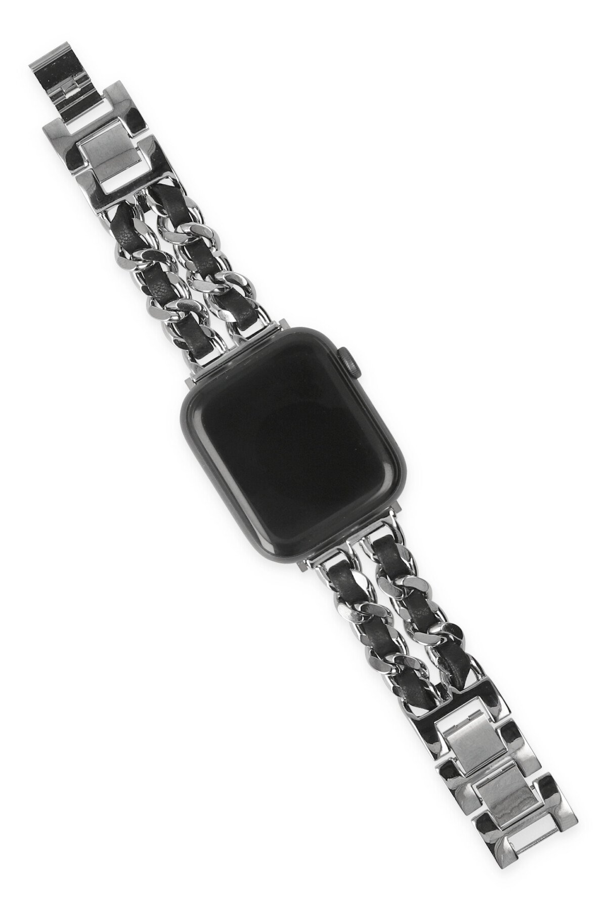 Apple Watch 38mm KR405 Metal Bakla Kordon - Gümüş