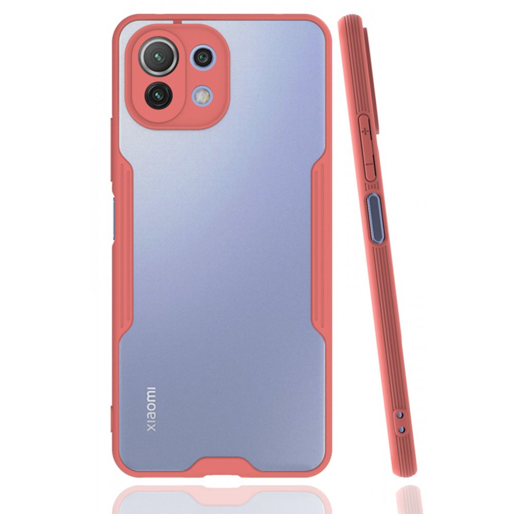 Xiaomi Mİ 11 Lite Kılıf Platin Silikon - Pembe  Xiaomi Mİ 11 Lite Kılıf Platin Silikon - Pembe