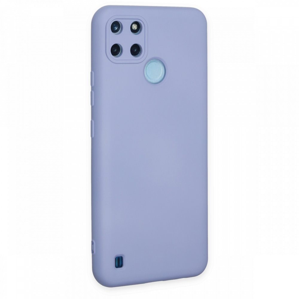  Realme C21Y Kılıf Nano içi Kadife Silikon - Lila